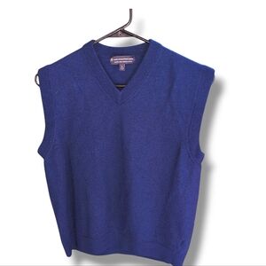 Hart Schaffner Marx V-Neck Blue Sweater